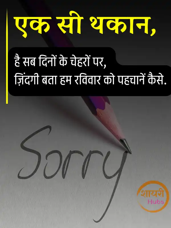 sorry shayari in hindi 